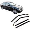 J&J AUTOMOTIVE HEKO Deflettori per BMW 3 Series E46 4-Porte Berlina | 4 deflettori HEKO per BMW 3 Series E46 4-Porte Berlina, PMMA 3 mm, fumé, canale del finestrino.