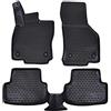 J&J AUTOMOTIVE Tappetini Auto in Gomma su Misura per Volkswagen Golf 7 2012-2019, Set da 4 Pezzi, 3D - con Bordo Alto, Antiscivolo, Inodore, Colore Nero, TPE