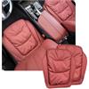 ontto Cuscino per sedile auto BMW, in pelle, anteriore e posteriore, imbottito in piuma, antiscivolo, per guida e viaggi, colore rosso (2 pezzi)