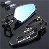 TXDBD Specchietti Retrovisori Laterali Per Moto Per YAMAHA N-MAX 155 250 400 125 Specchietto Retrovisore Manubrio Sinistro Destro parcheggio specchietto(Colore 1)