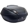 Generic BAULETTO 52L NERO OPACO E CARBON 58X45X32,5CM CON PIASTRA FISSA E SCHIENALINO