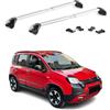OMAC Barre Portatutto Trasversali TÜV geprüft per FIAT Panda III City Cross 2012-2026 - Bloccabile (4 Schlösser) - Max 100 kg - Robuste Befestigung Argento