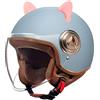 GAORUTO Casco Integrale Brain Jet DOT/ECE Moto Retrò per Cruiser Chopper Scooter Crash Semiguscio Uomo Donna