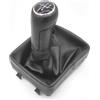 Viviance LHD Pomello Cambio Leva Leva Cambio Cuffia Cuffia compatibile con VW Polo 9N 9N2 GTI 2002-2009 - Nero