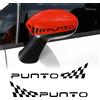 worldcustomchopper Adesivi Stickers per specchietti compatibili per Fiat Grande Punto Auto Tuning Sport (NERO LUCIDO)
