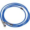 MOCNT 70cm Tubo Olio Freno Moto 28 Gradi Tubo Freno Olio Idraulico Frizione Motocross Tubo Flessibile Olio Freno Idraulico Rinforzato Intrecciato in Acciaio Cavo Linea Blu