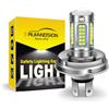 Ruiandsion 1pc P45T R2 H5 Led Lampadine Super Bright 2016 69SMD Chips Lampadina AC/DC 10-30V Hi/Low Beam Lampada per Moto Mop Scooter, Bianco