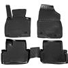 J&J AUTOMOTIVE Tappetini Auto in Gomma su Misura per Mazda 3 2013-2018, Set da 4 Pezzi, Bordo Alto 4 cm, Antiscivolo, Inodore, Colore Nero
