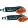 AMAS The Best COPPIA FRECCE OMOLOGATE MINI CATEYE CARBON-LOOK LENTE ARANCIO (GAMBO LUNGO)