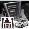 Ruiya Tappetini in gomma per auto compatibili con VW UP GTI/Seat MII/Skoda Citigo 2013-2024, tappetini antiscivolo con bracciolo portabevande e console centrale