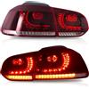 VLAND LED Fari Posteriori per Golf6 MK6 GTD R TSI 2008-2013 indicatore sequenziale(rosso e chiaro)