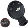 TEKLIGHT Kit Riparazione Chiave Slot FOB Shell VARI COLORI + batteria VL2020 / ML2020 Ricaricabile+ Logo non Originale per BMW Mini Cooper R56 3 Tasti (COVER ANELLO NERO + BATTERIA VL2020)