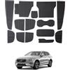 SHAOHAO Compatibile con Volvo XC60 2018-2024 2025 tappetini in gomma, console centrale, tappetini antiscivolo, supporto per bevande, tappetino per porta Volvo xc60 accessori Volvo xc60