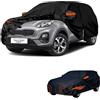generico Telo copriauto esterni Compatibile con KIA Sportage SWB 2011-2025,antivento,antipioggia,antineve,antisole impermeabile,protezione per tutte le stagioni (black orange)