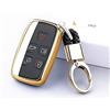YUWATON Cover per chiave auto per telecomando auto Jaguar F-pace F-type XJ XE XF portachiavi auto (oro)