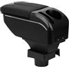 ZENVI Braccioli Compatible with Citroen C4 Braccioli 2004-2009 Console Centrale Organizer Immagazzinaggio Scatola Stile Doppia Porta Utilizzabile Per Autisti Supporto Gomito (Stile Nero)