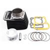 Xxiucj Kit Gruppo Termico Cilindro Per KEEWAY Per SUPERLIGHT Per 125 Per 150cc Kit Di Revisione Cilindro Moto Argento Big Bore 62mm(Black 15mm pin)
