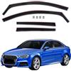 J&J AUTOMOTIVE GP Deflettori d'Aria per Audi A3 8V 4-Porte Berlina 2012-2020, Set da 4 Pezzi, Antiturbo Antivento Antipioggia, Anteriore Nero fumé Oscurato