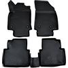 J&J AUTOMOTIVE Tappetini Auto in Gomma su Misura per Opel Crossland X Dal 2017, Set da 4 Pezzi, Bordo Alto 4 cm, Antiscivolo, Inodore, Colore Nero