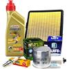 KIT TAGLIANDO PER BMW K100 RS 1983 - 1992 CON 4 LITRI OLIO CASTROL POWER 1 15W50 - 1 FILTRO OLIO HIFLO HF163 - 1 FILTRO ARIA MAHLE LX 75 - 1 FILTRO CARBURANTE UFI 3176000 - 4 CANDELE NGK DR7EA
