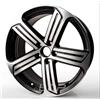 Generico Elite 4 Cerchi in lega per VW Golf 5 6 7 8 R, 18 pollici, Nero, Lucido Diamantato, Compatibili con Autovettura