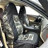 CSCOMFY Coprisedili tattici per auto, camion, SUV, furgoni, universali, in tela, multitasche, organizer antipioggia, coppia di coprisedili anteriori (mimetico militare) nero