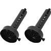 Baceyong - Marmitta per motocicletta, DB Killer, deflettore del tubo di scarico, silenziatore di scarico, 35-60 mm, Nero/Argento