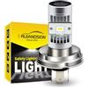 Ruiandsion Lampadina LED P45T R2 H5 per moto, AC 6 V-24 V, 6 V, 12 V, bianco super luminoso, chip CSP 2SMD, abbaglianti e anabbaglianti, per luce anteriore auto, non polare, confezione da 1