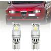 NSLUMO T10 W5W LED Luci Di Posizione 3 LED per ALFA RO.MEO 159 BRERA SPIDER 145 146 6000K - Luce di Ingombro Lampadina Senza Errore