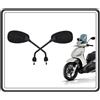 Piaggio KIT COPPIA 2 SPECCHI SPECCHIETTI SPECCHIO SPECCHIETTO RETROVISORE NERO LATO DESTRO E SINISTRO PER PIAGGIO BEVERLY125 FINO AL 2015 - BEVERLY 300 DAL 2010 AL 2020 - PIAGGIO BEVERLY 350 dal 2012 al 2021.