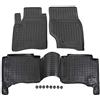J&J AUTOMOTIVE Tappetini Auto in Gomma su Misura per Volkswagen Touareg 2002-2010, Set da 4 Pezzi, 3D - con Bordo Alto, Antiscivolo, Inodore, Colore Nero, TPE