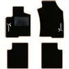 QUEMAR Tappetini Auto per Lancia Ypsilon 5 porte, Bordo Beige, 2 Ricami | dal 2011 / anche Hybrid / Kit Tappeti Moquette e Gomma su Misura / Set 2 Anteriori + 2 Post. / Ricami e Colori Personalizzati