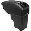 ZENVI Braccioli Compatible with Citroën C3 Braccioli 2014-2016 Console Centrale Organizer Immagazzinaggio Scatola Utilizzabile Per Autisti Supporto Gomito Doppio Spazio Archiviazione(Stile Nero)