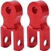 Tomotato 2 Pezzi Riser Ammortizzatore Posteriore, Adattatore Ammortizzatore Foro M10 Estensione Altezza Smorzatore per Moto Quad ATV Fuoristrada(Rosso)