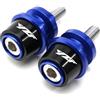 MCSLUBMH Nottolini Cavalletto Moto Per Yamaha Per YZF R6 R1 R7 R9 R3 R25 6mm Forcellone Bobine Slider Stand Accessori(Blue 1)