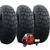 ECOVELO 3 Pneumatici 100/90-10 UNION + CUSCINETTI Compatibili con Piaggio Ape 50 Moto Scooter GOMME 61L COPERTONI TUBELESS TASSELLATI 8PR