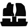 J&J AUTOMOTIVE Tappetini in Tessuto per Citroen C4 Picasso 2006-2013, Set da 4 Pezzi Anteriori e Posteriori, di Velluto su Misura, Antiscivolo, Colore Nero