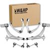 kW&HP KIT 6PZ BRACCI BRACCETTI OSCILLANTI BIELLETTE E TESTINE DELLO STERZO ANTERIORI PER ALFA 159, 159 SW, BRERA, SPIDER