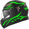 Decalart Kit 19 Adesivi Casco elmetto moto universali valigia pc - Toro corna bull strisce fasce stickers strips decalcomanie stickers casco Cod.L120 (069 Verde FLUO)