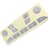 UZIAH Compatibile con Ford Focus 1999-2005 Aria condizionata AC Controllo del Clima Usurato Peeling Pulsante Riparazione Decalcomanie Adesivi PVC 2 Pezzi (Color : Silver)