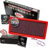 B&S Kit Filtro Aria Sportivo Aspirazione Rigenerabile Lavabile FB293/04 con Profumatore Interni