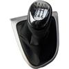 IUKMRT Pomello Leva Cambio Per Clio 4 IV MK4 2012-2019 LHD 5/6 Velocità Manuale Pomello Del Cambio Cuffia Copertura Custodia Antipolvere Leva Del Cambio Dell'auto(Chrome 6)