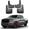 WGOOOOU 2019 2020 2021 2022 2023 2024 2025 Compatibile per Dodge RAM 1500 parafango parafango paraspruzzi accessori auto 4 pezzi (nero) lucido