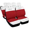 Rebeca Shop COPRISEDILI PER AUTO COMPATIBILI CON 500 MADE IN ITALY SET IN VARI COLORI (Bianco/Rosso)