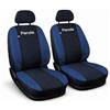 Susy Shop Coprisedili Coprisedili Anteriori Compatibili Per Panda, Set Sedili Anteriori in Tessuto, Protezione Sedili, Facili da Installare, Resistenti e Lavabili, MADE IN ITALY. (Nero/Blu Scuro)