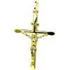 PEGASO GIOIELLI - Ciondolo in Oro Giallo 18kt (750) Pendente Croce Smussata Gesù Cristo Uomo