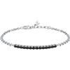 Morellato Bracciale Uomo in Argento 925‰, Zirconi Neri, Collezione Tennis - SATT16