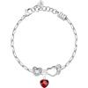 Morellato Bracciale Donna in Acciaio, Cubic Zirconia, Cristalli, Collezione Drops, Cuore - SCZ1323