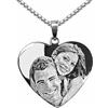 Generic Collana Cuore con Foto Incisa | Ciondolo Acciaio Personalizzato con Fotoincisione | Catenina e Medaglia | Regalo personalizzato San Valentino