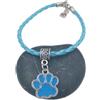 Generic braccialetti da donna ciondolo impronte di zampe corda in pelle multicolore 18 cm
